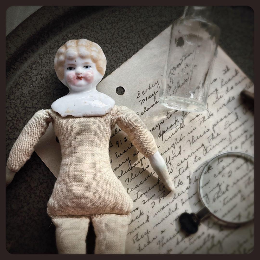 アンティーク ブロンド　チャイナヘッドドール ビスクドール