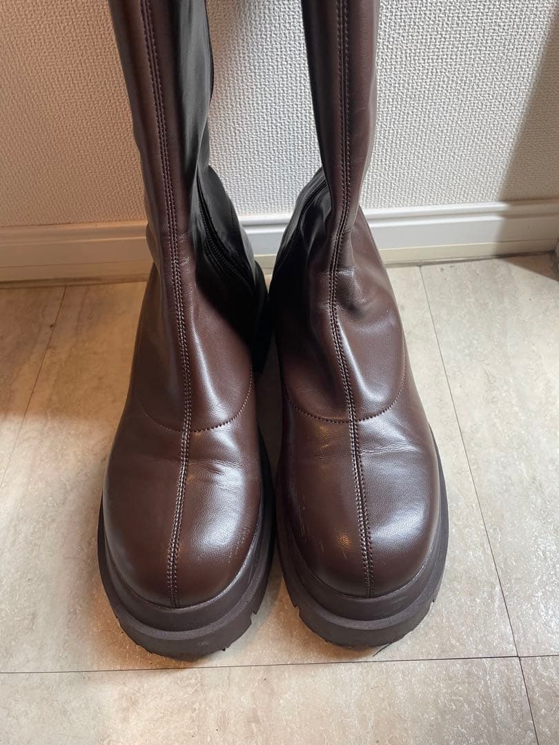 Heather ロングブーツ ブラウン Lサイズ 美品