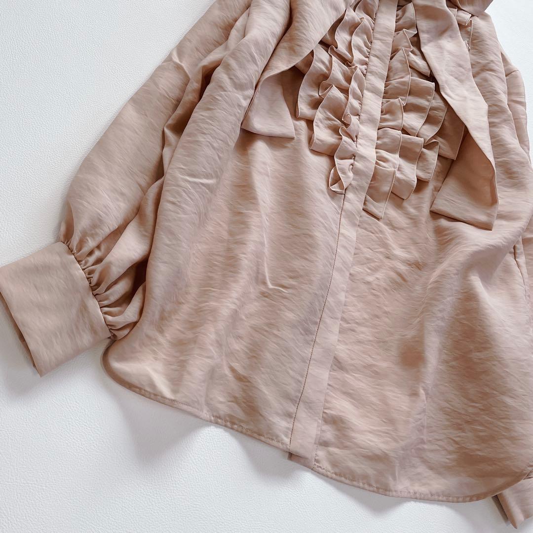 美品✨ UNITED ARROWS オーガンジー フリル&ボウタイ ブラウス