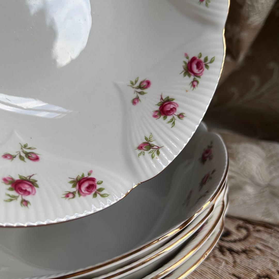 英国製 ...Rosalie 可憐な花びら金彩 ボウル5枚