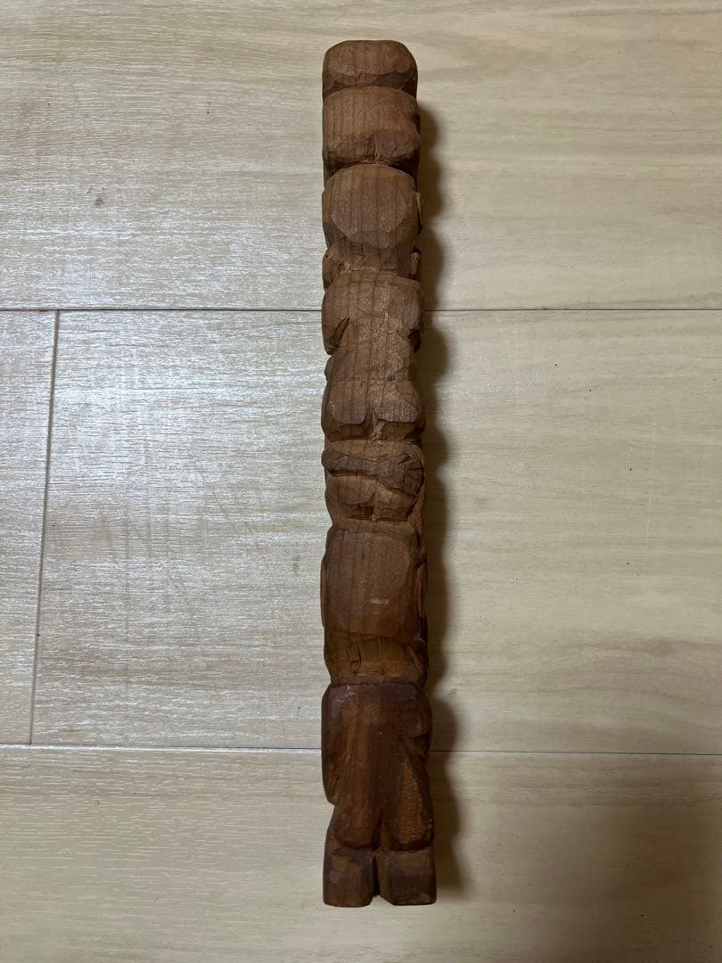 トーテムポール 郷土玩具 アート アノニマス 作家 当時物 木製 JAPAN 2