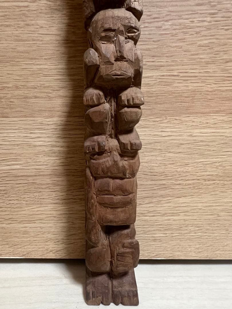 トーテムポール 郷土玩具 アート アノニマス 作家 当時物 木製 JAPAN 2