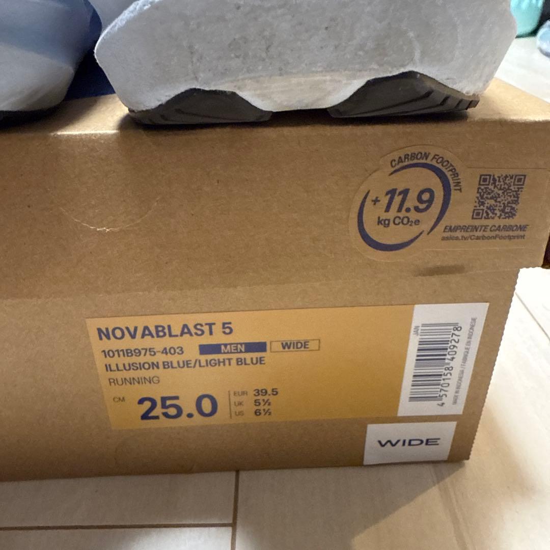 K*C様 【箱有り】ASICS NOVABLAST 5 メンズ　25.0cmワイ