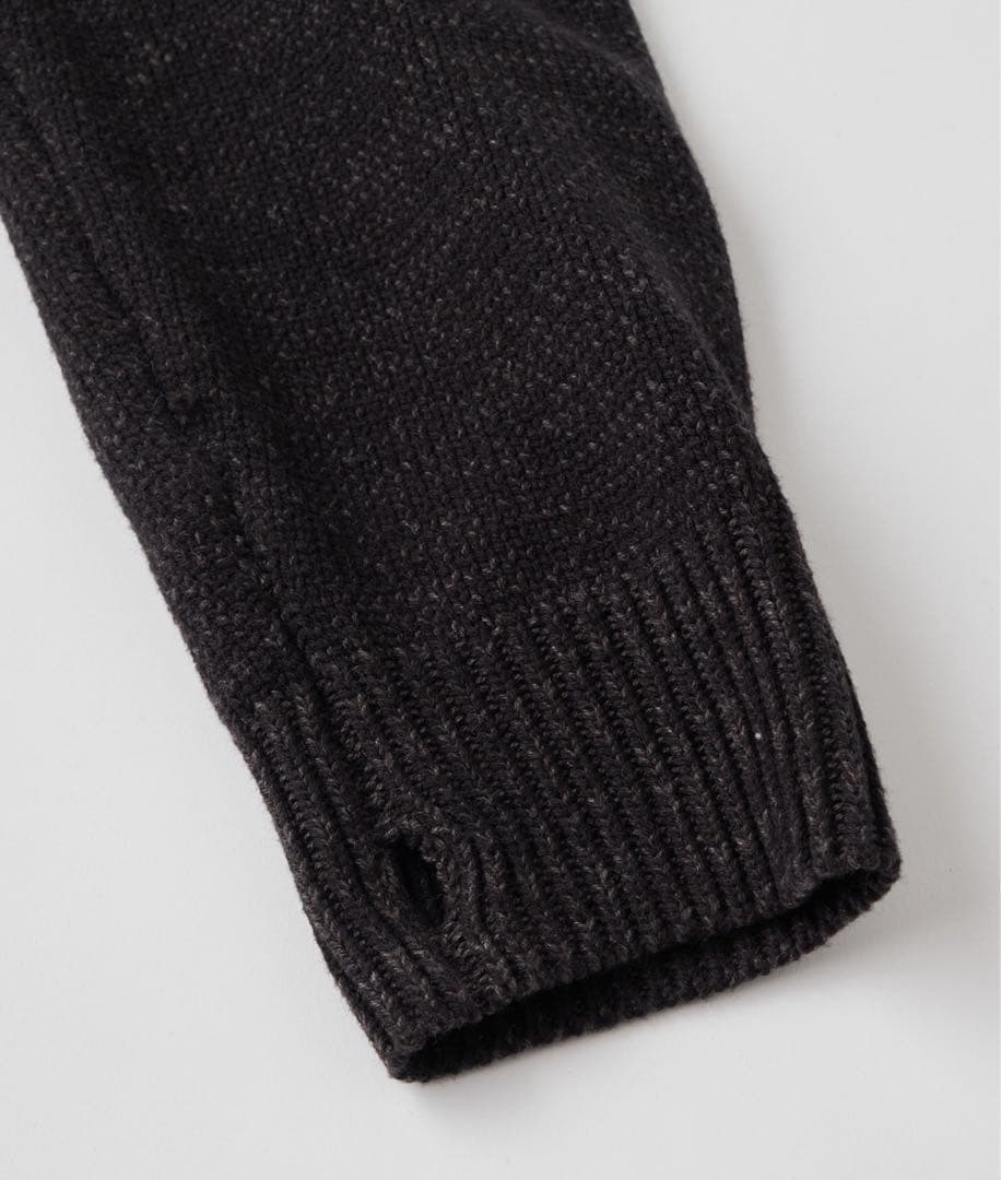 a2o ハイネックドライバーズニット　Lサイズ　ブラック