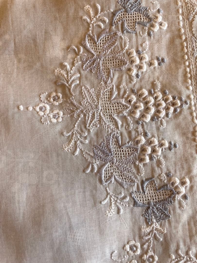 汕頭　スワトウ　SWATOW　手刺繍刺繍　テーブルクロス　希少