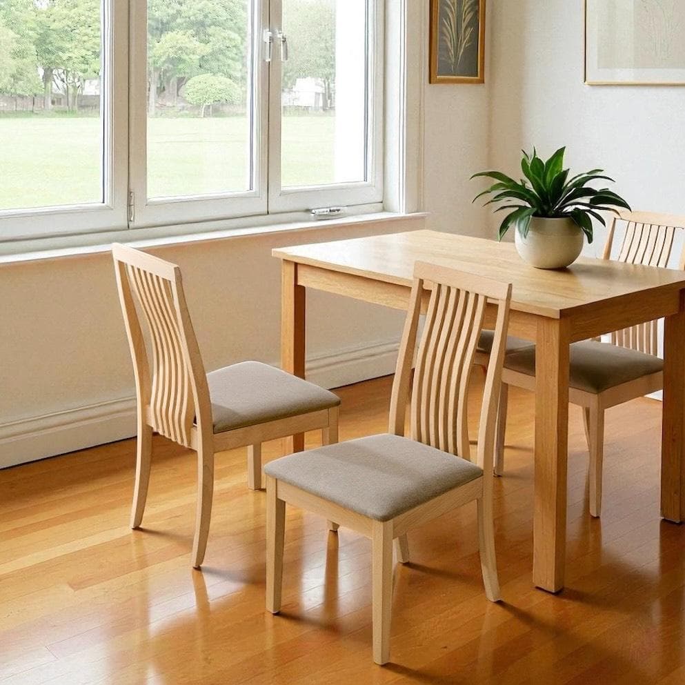 【新品】2脚セット　天然木ダイニングチェア　北欧風　ハイバック　アウトレット