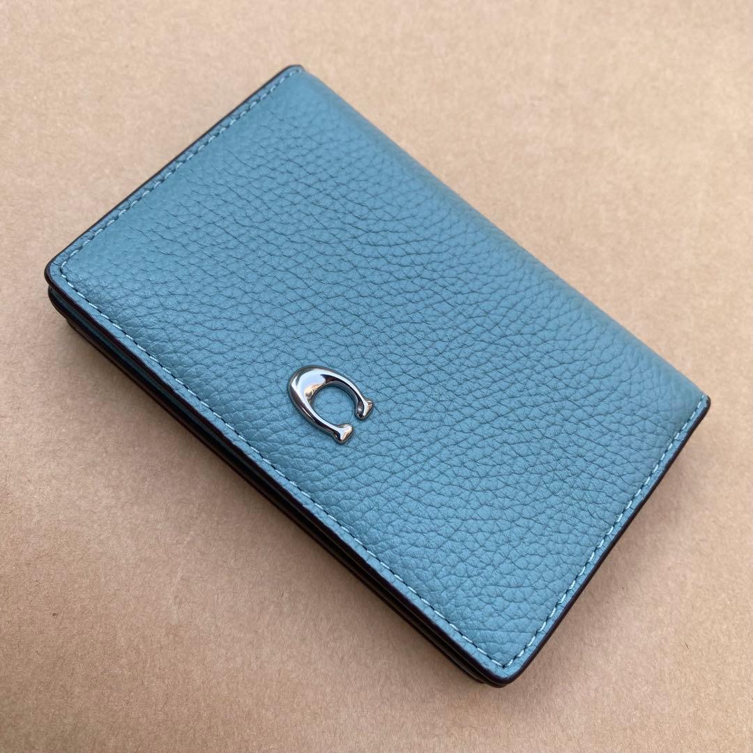 カードケース　定期入れ　名刺入れ　アクア