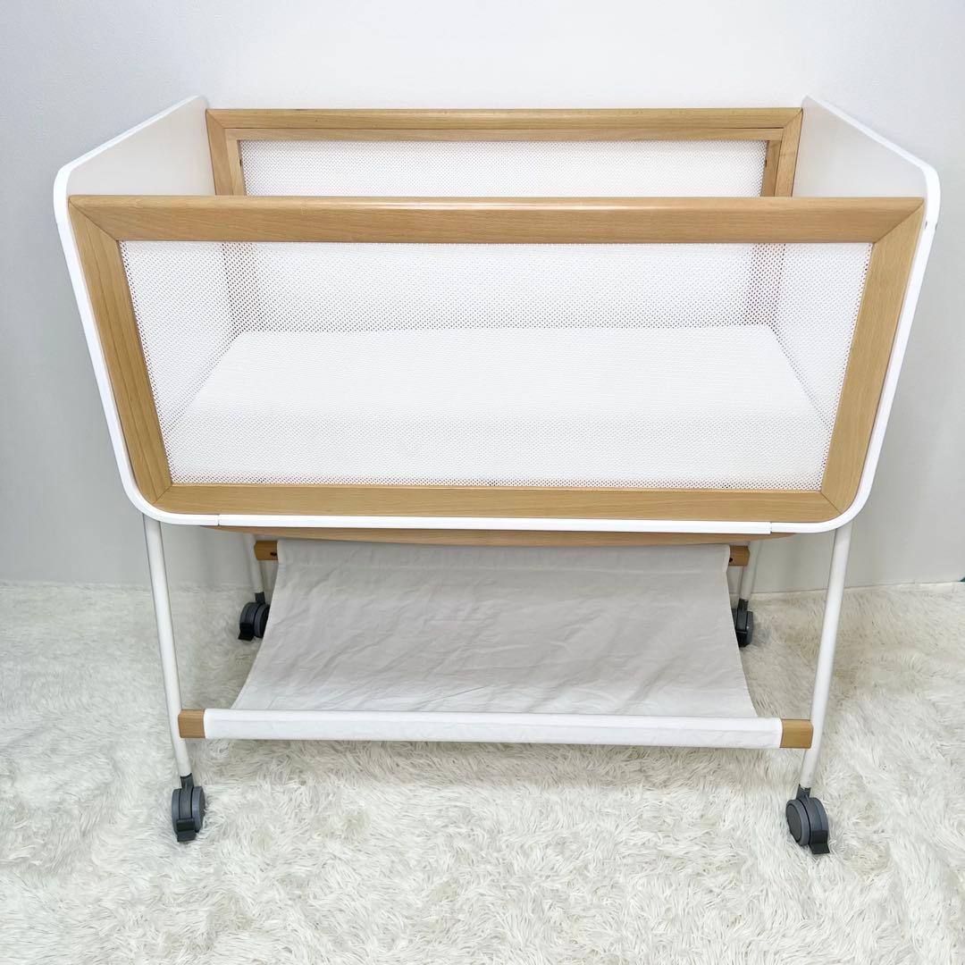 美品 大和屋 リリワゴンⅡ ベビーベット 新生児 ゆりかご 取説付 おしゃれ