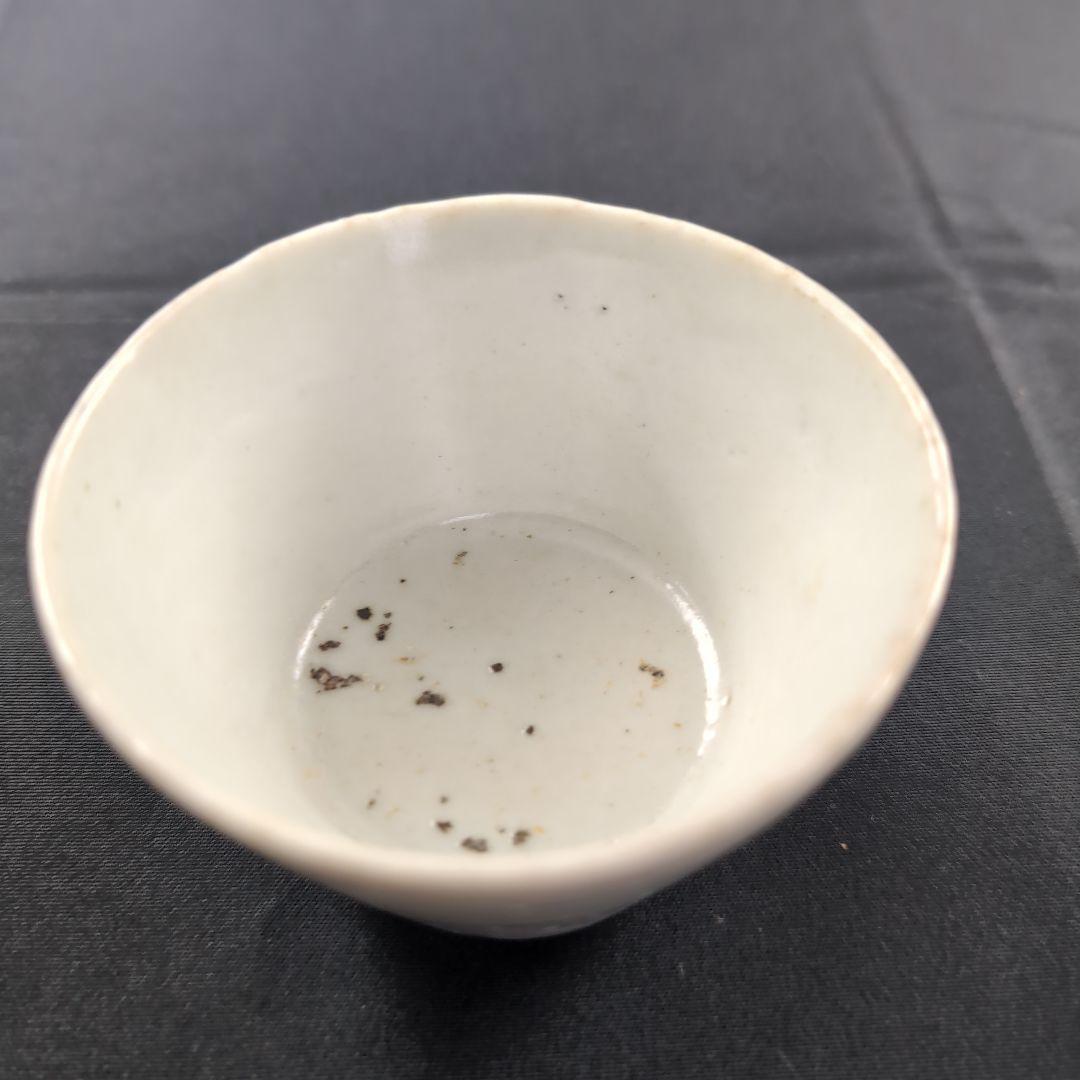 初期伊万里そば猪口 古伊万里そば猪口 厚底 高台付き 合わせ箱付き