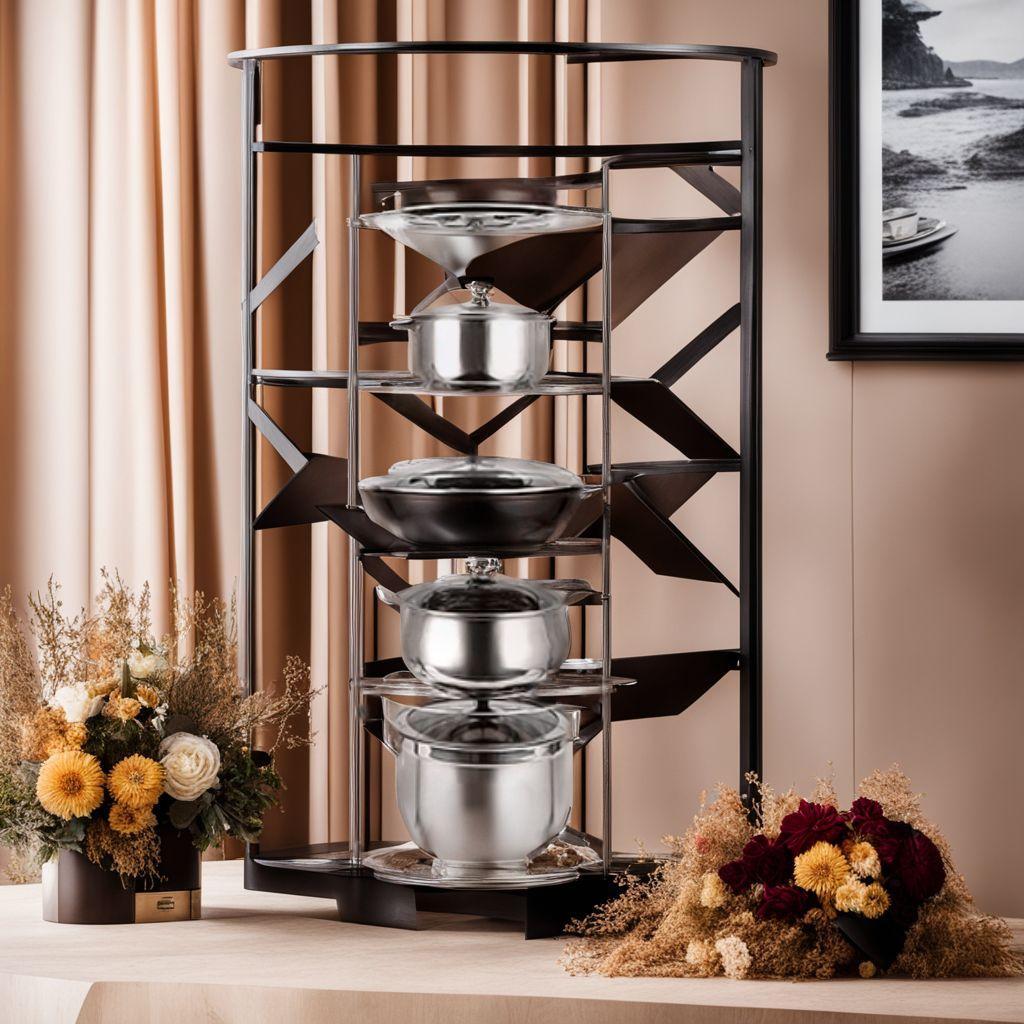 多機能 5層キッチンコーナーラック 防錆加工