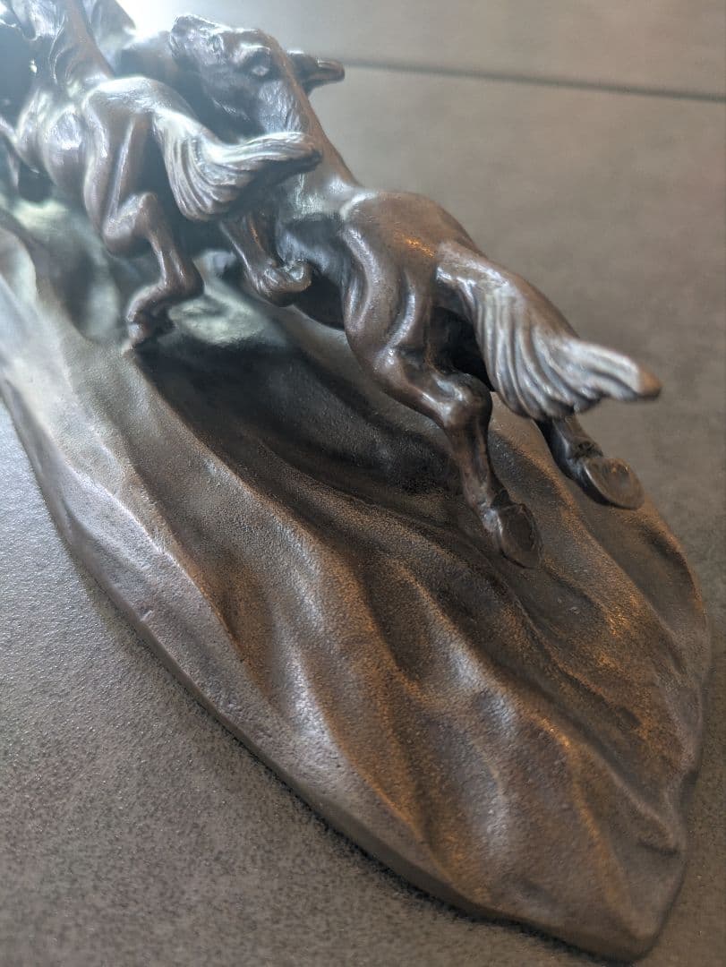 馬九行久 銅像 置物 ブロンズ製 競馬 記念品 縁起物 馬のオブジェ　午年