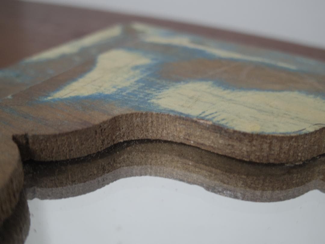 【　インド　ヴィンテージ　ミラー　】鏡　アンティーク　レリーフ　木製　壁掛け