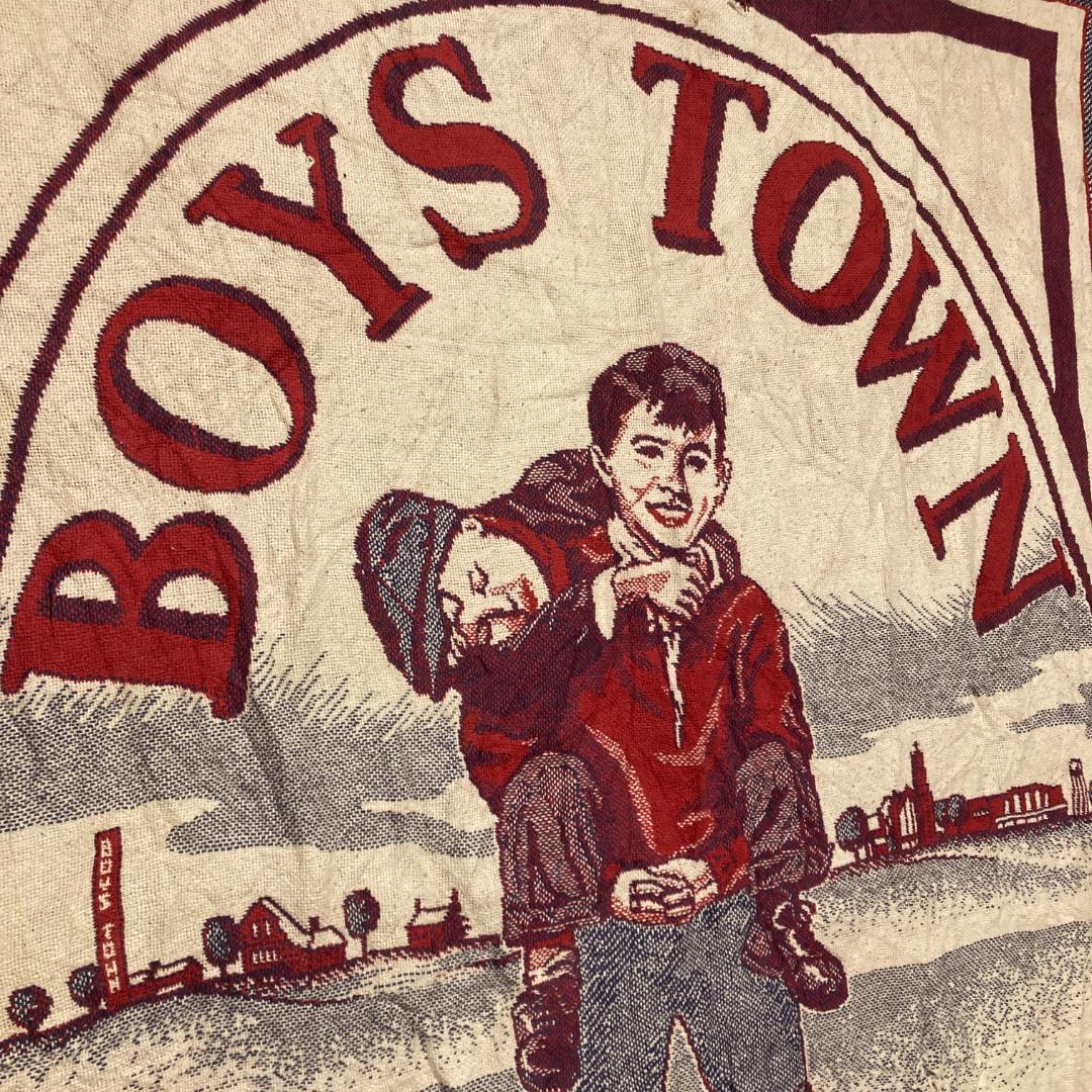 CAFM メッセージ ラグ ブランケット ゴブラン ボーイズ タウン アメリカ