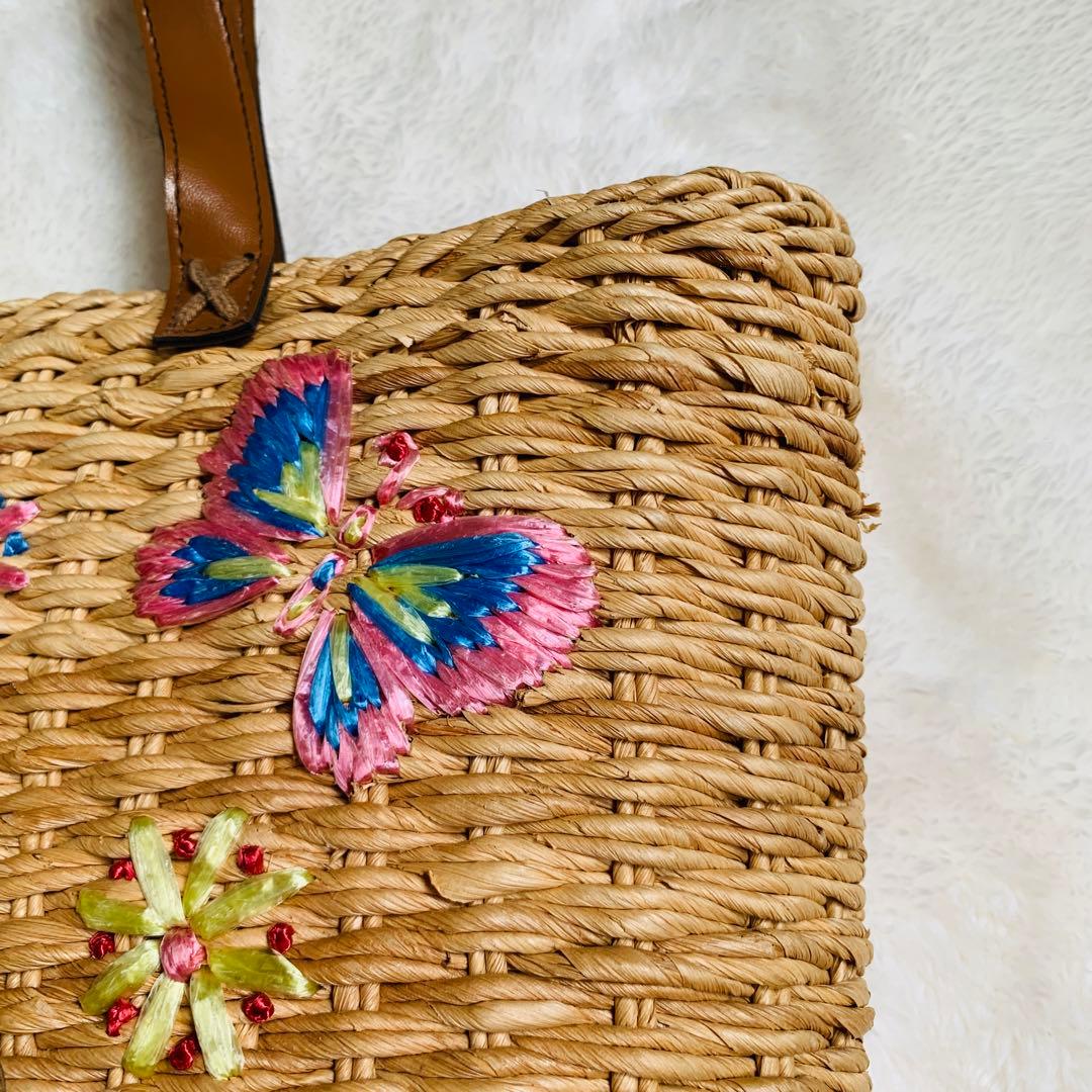 ハローキティ カゴバッグ バタフライ　蝶々　レトロ