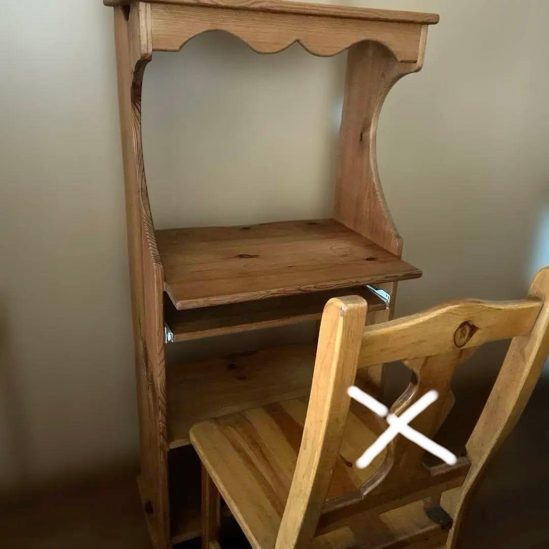 アメリカンカントリー　カントリーデスク　パソコンデスク　キャスター付き