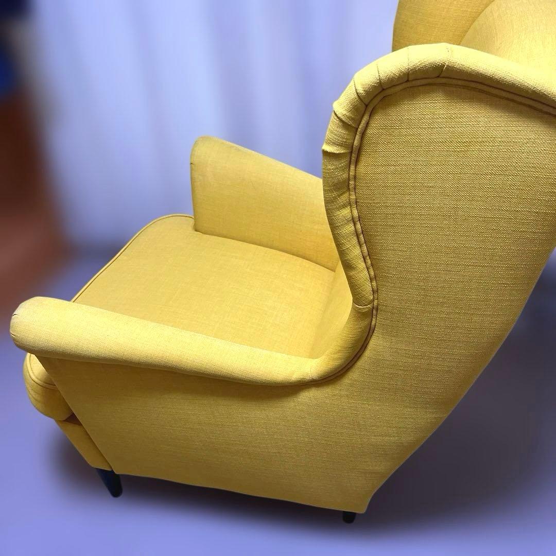 【送料込】IKEA STRANDMON ストランドモン ウィングチェア イエロー