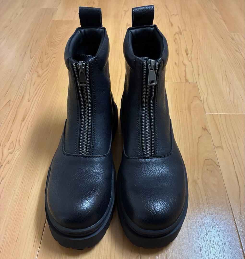 ZARA フロントジップ　ブーツ　42