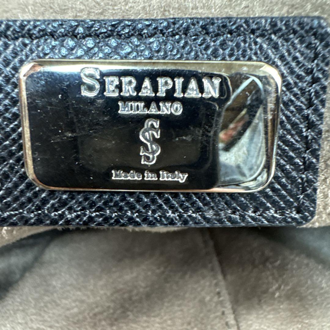 未使用 SERAPIAN セラピアン サフィアーノ レザー ショルダーバッグ