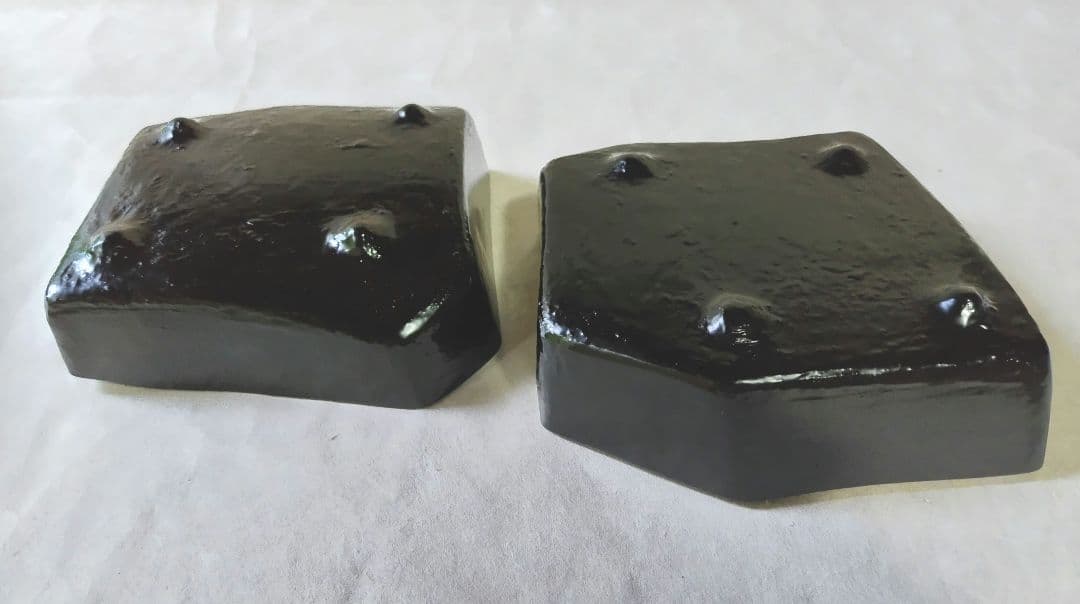 乾漆内堆漆菓子器 二点セット 未使用 新品同様