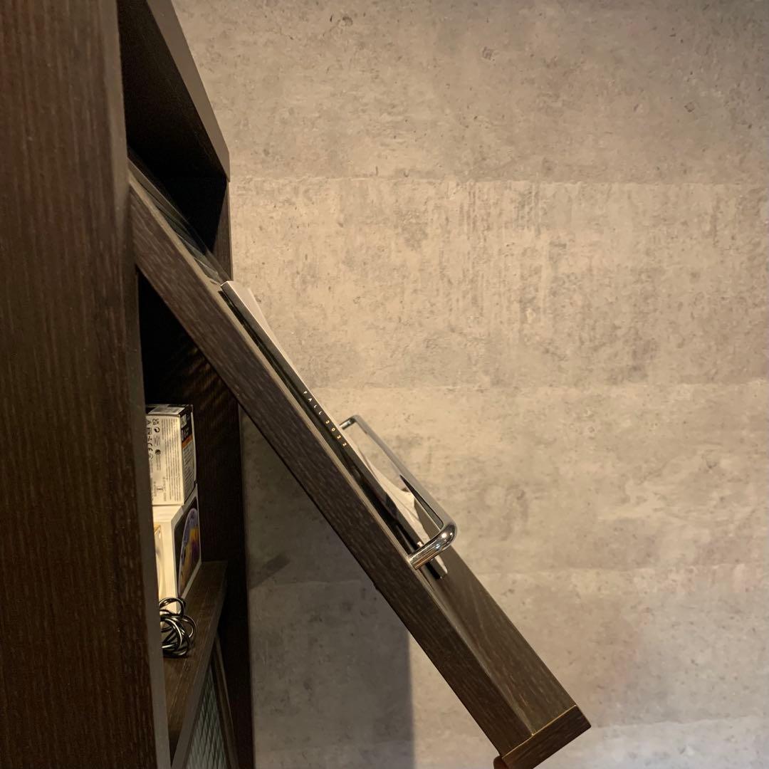 ダークブラウンオープンシェルフ 引き出し付き