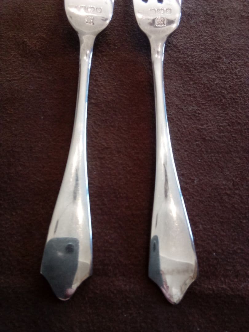 イギリス シルバーデザートフォーク ６本組 １９３０年