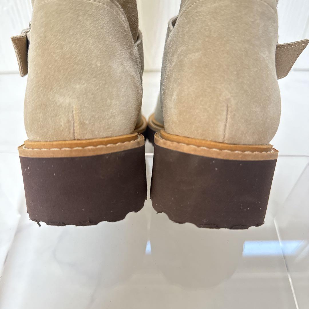 箱付き LE TALON レザーエンジニアブーツ 牛革スエード M 23.5