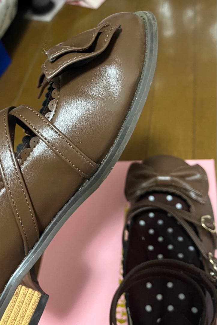 LサイズのTea Party Shoes(ブラウン)