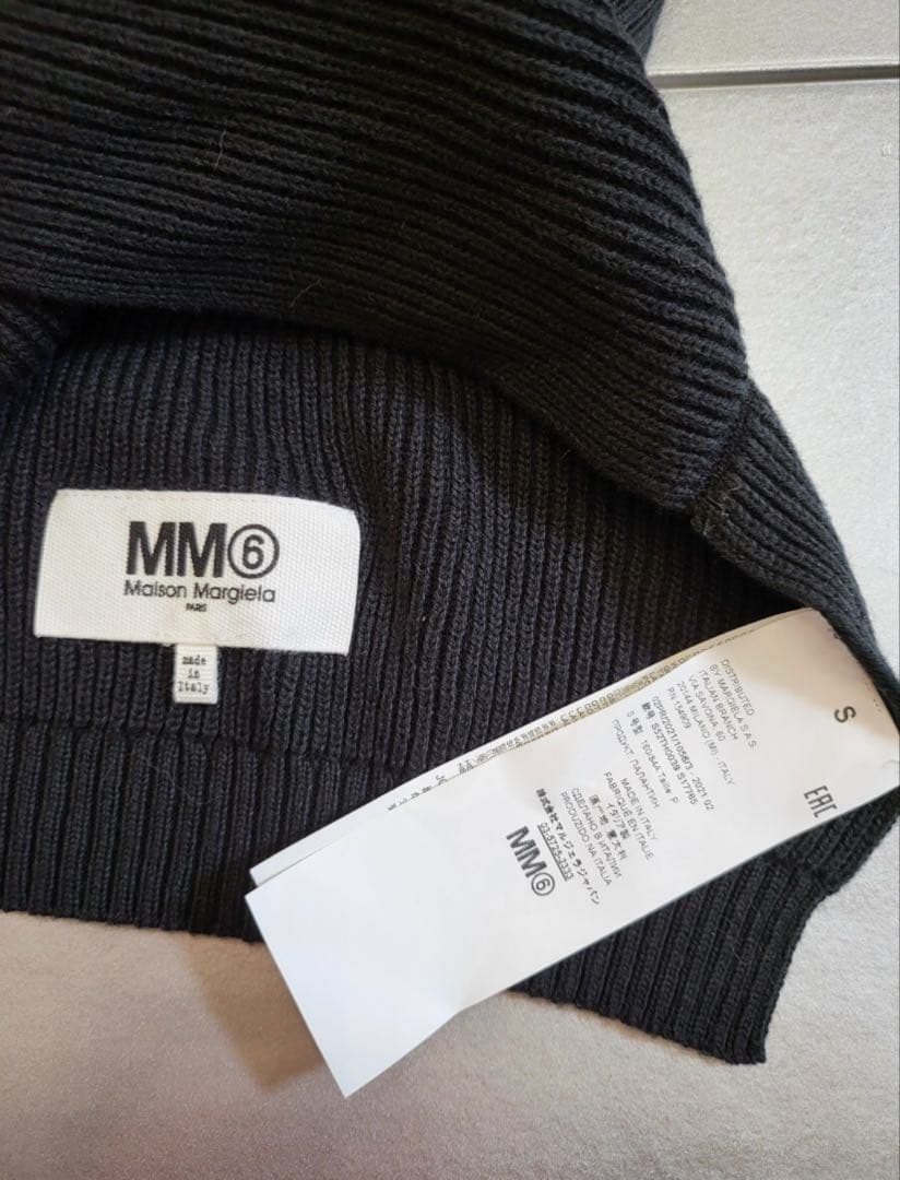 Maison Margiela ニット ベスト 黒 ネックウォーマー スヌード