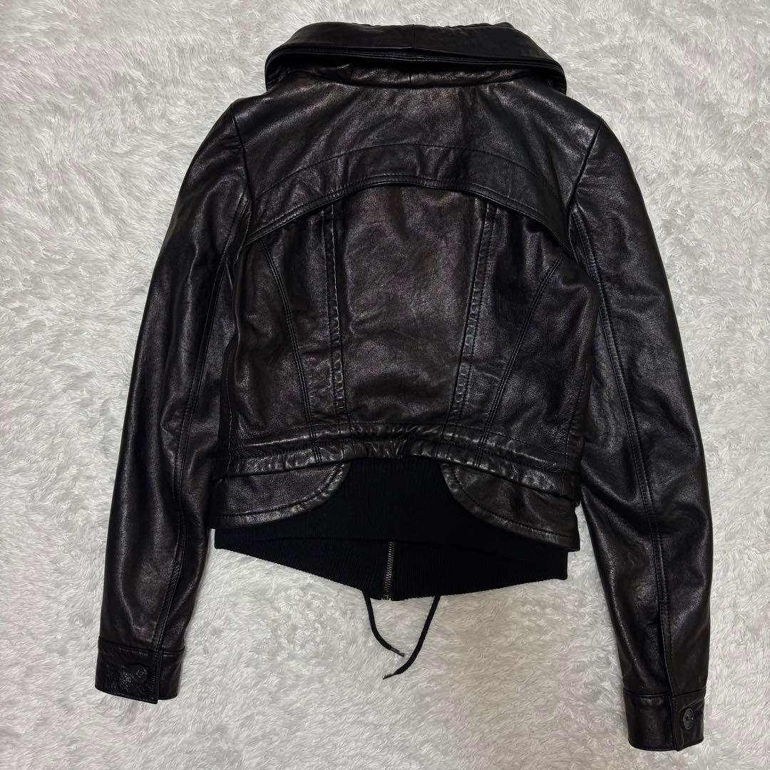 GRICO 　theory シングル ライダース ラム レザー ブルゾン