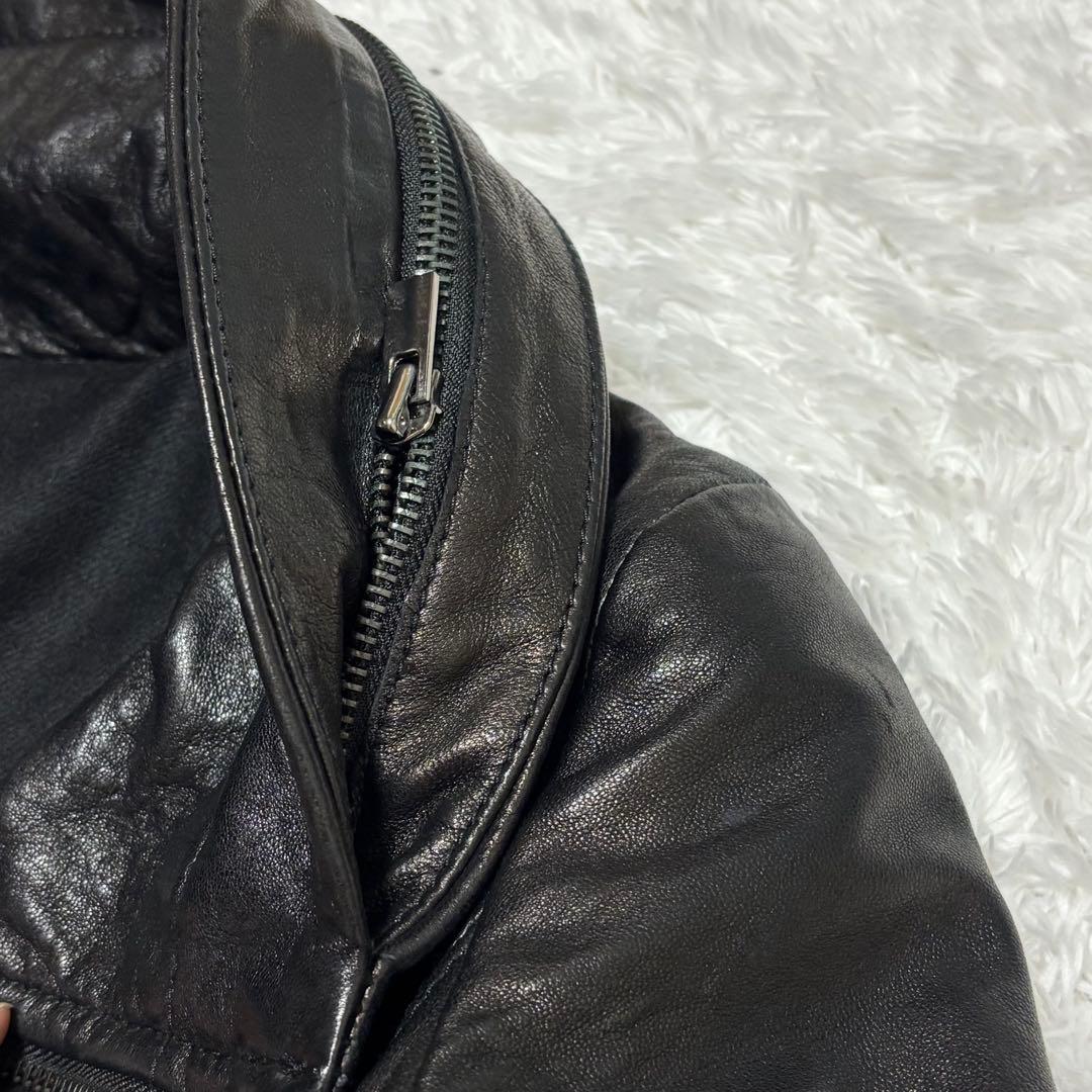 GRICO 　theory シングル ライダース ラム レザー ブルゾン