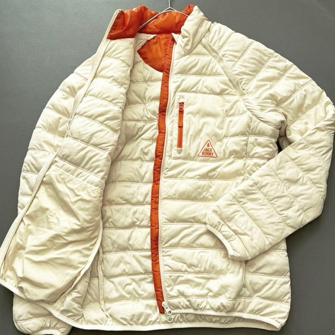 【2WAY】ジャックバニー 中綿ジャケット XL ベスト ホワイト ゴルフ 軽量