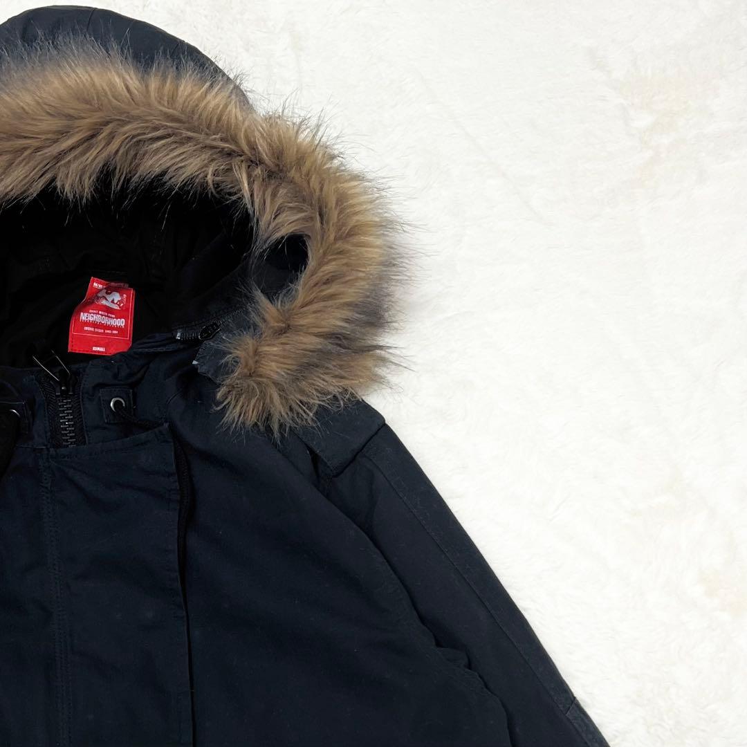 【にや】ネイバーフッド✨️10周年記念　モッズコート　ファー　取り外しフード