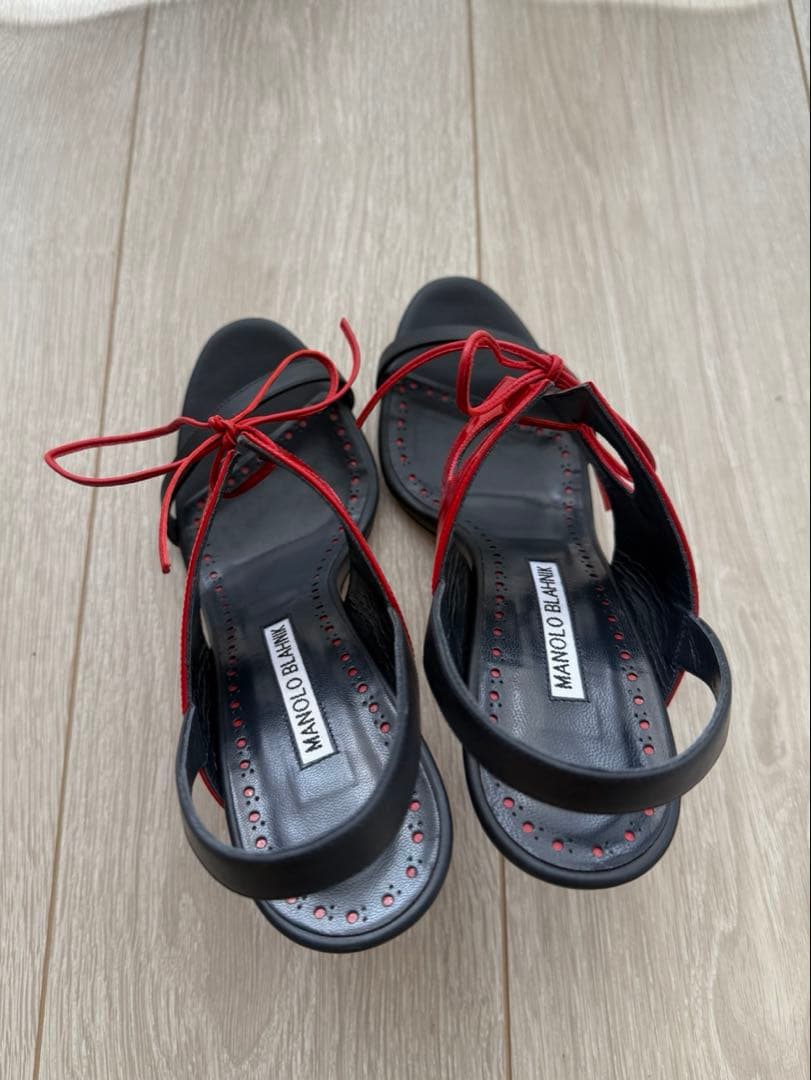 Manolo Blahnik 38 マノロ ヒール ミュール サンダル