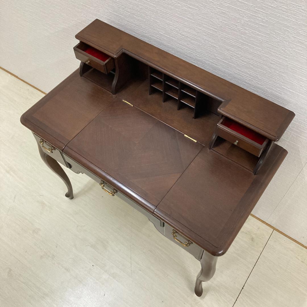 アンティーク調　猫脚　クラシック　デスク　机　ドレッサー