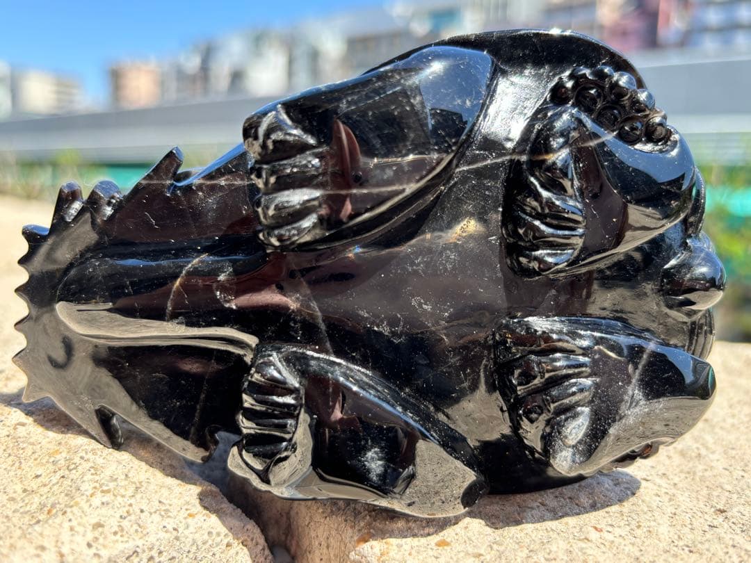 【強力魔除・金・財・商売】⭐️チベット産！モリオン　ロングイ⭐️R22