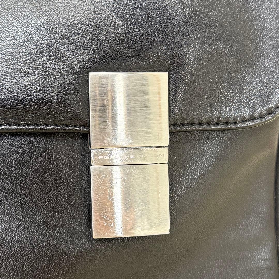 【未使用級】ポルシェデザイン　2way レザーブリーフケース　ブラック　ビジネス