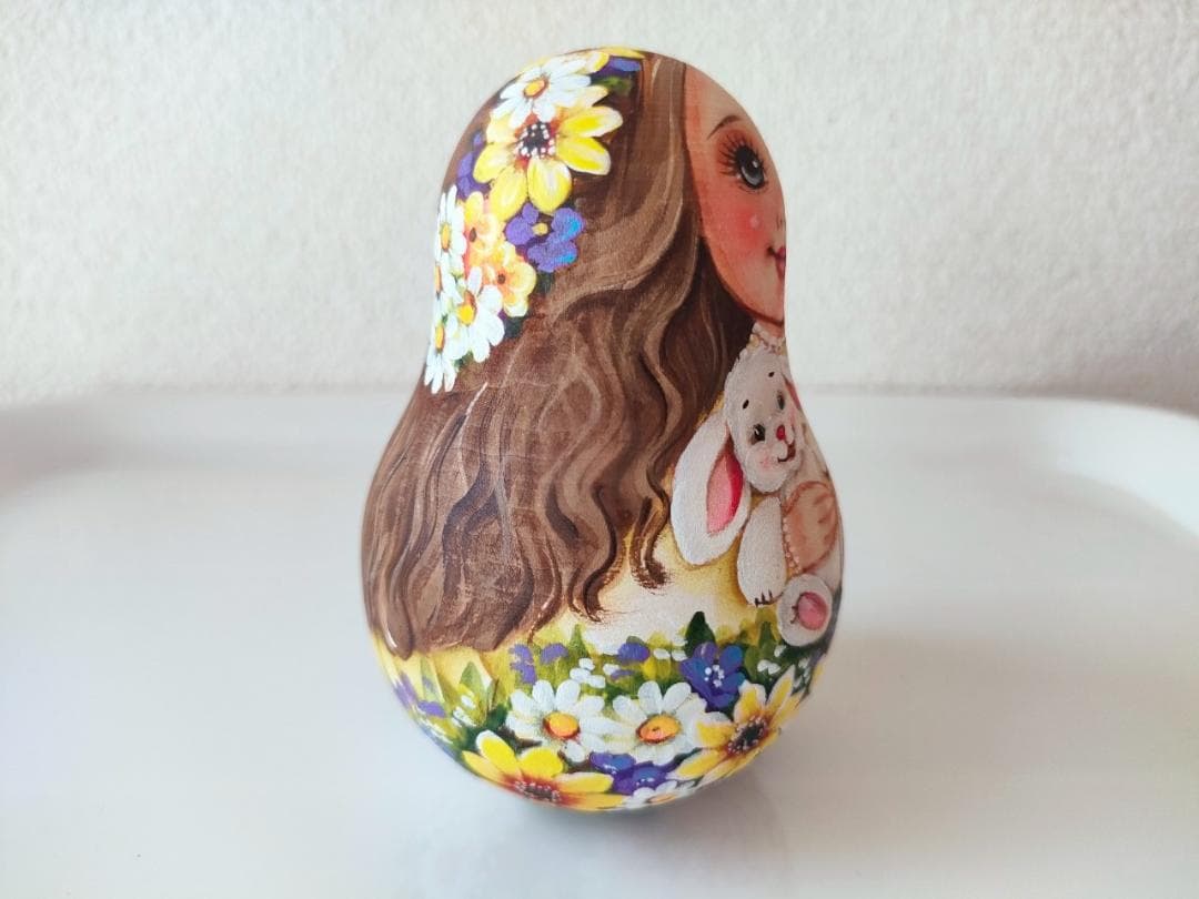 【KV001】10cm級 おきあがりこぼし カバノヴァ　花冠