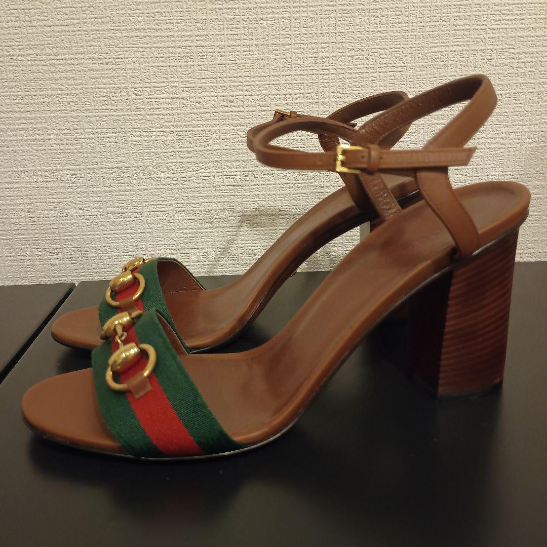 GUCCI グッチ サンダル シェリーライン ホースビット 37.5