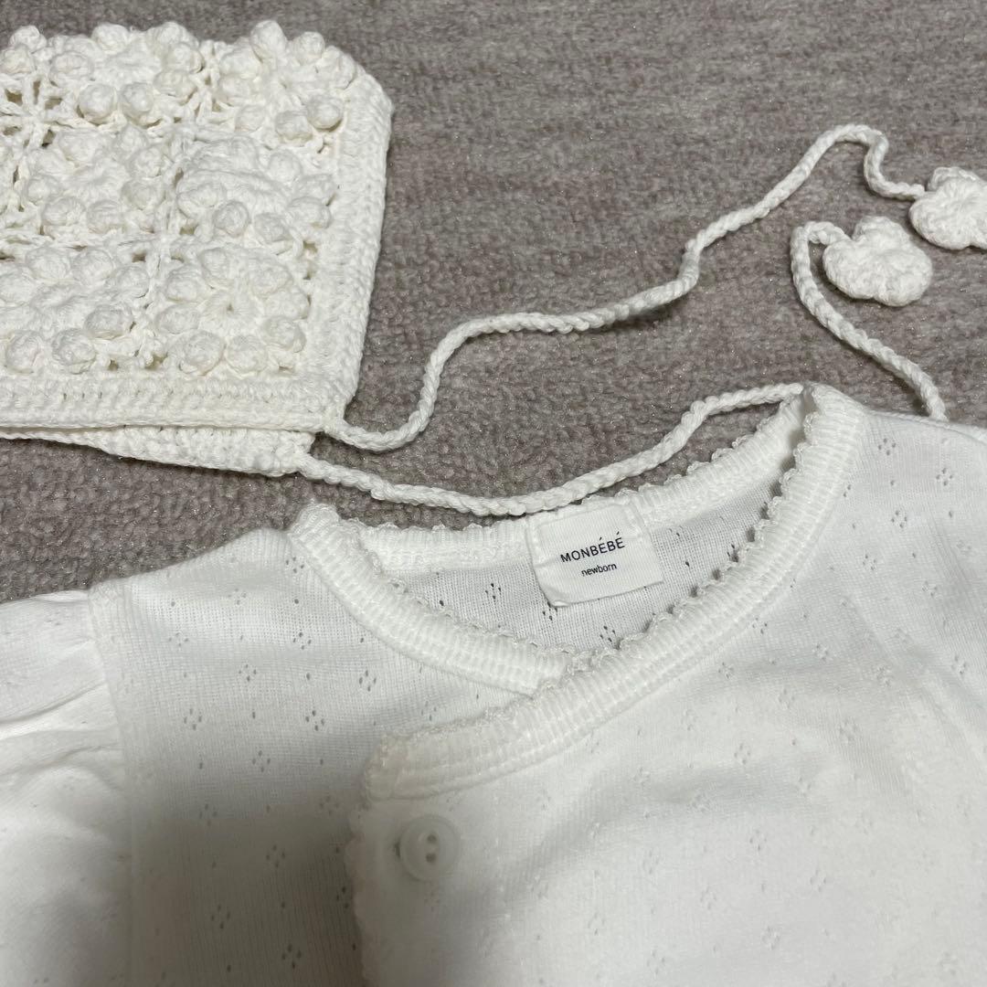 ⭐︎n⭐︎ monbebe 退院着と帽子セット