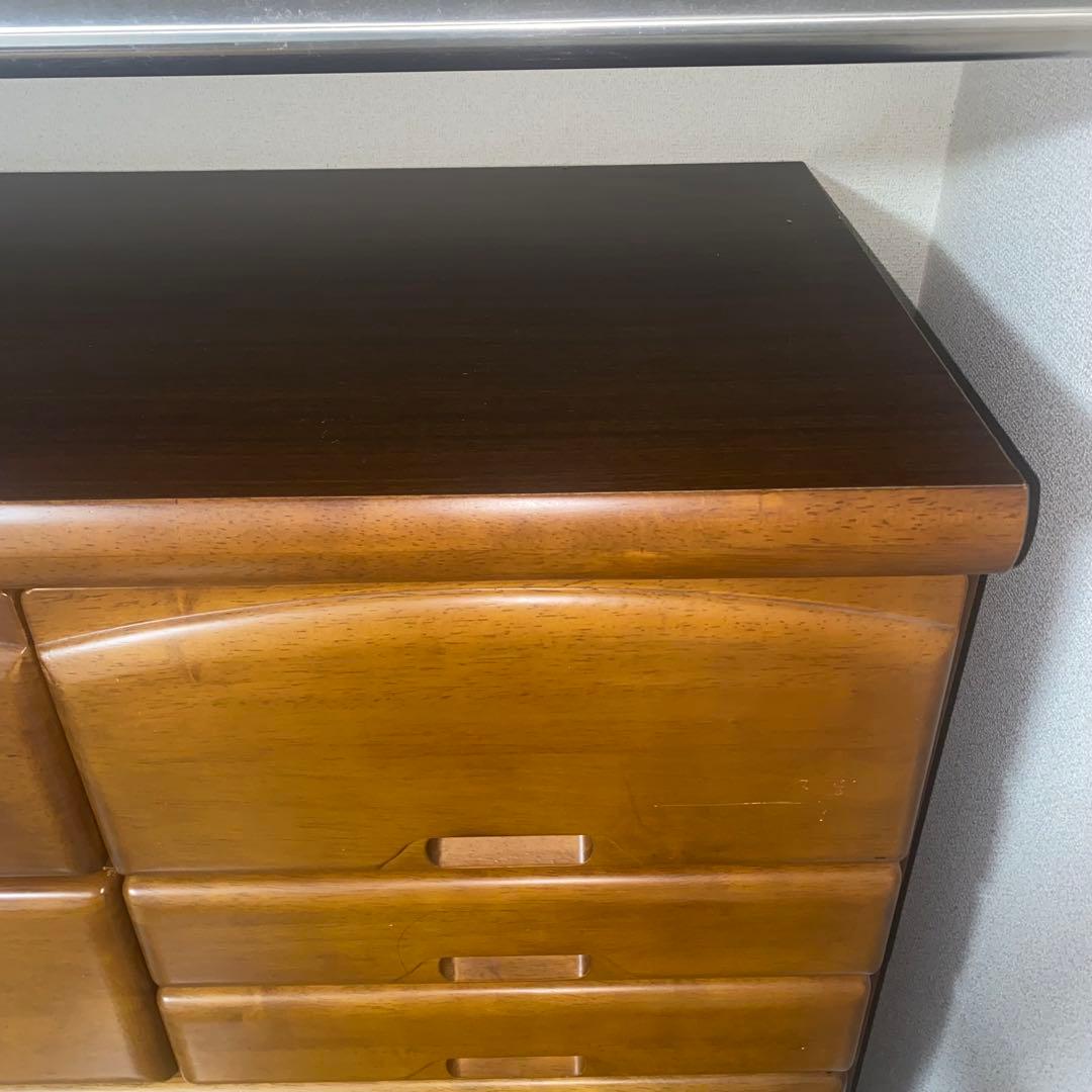 ダークブラウン木製チェスト 10個引き出し