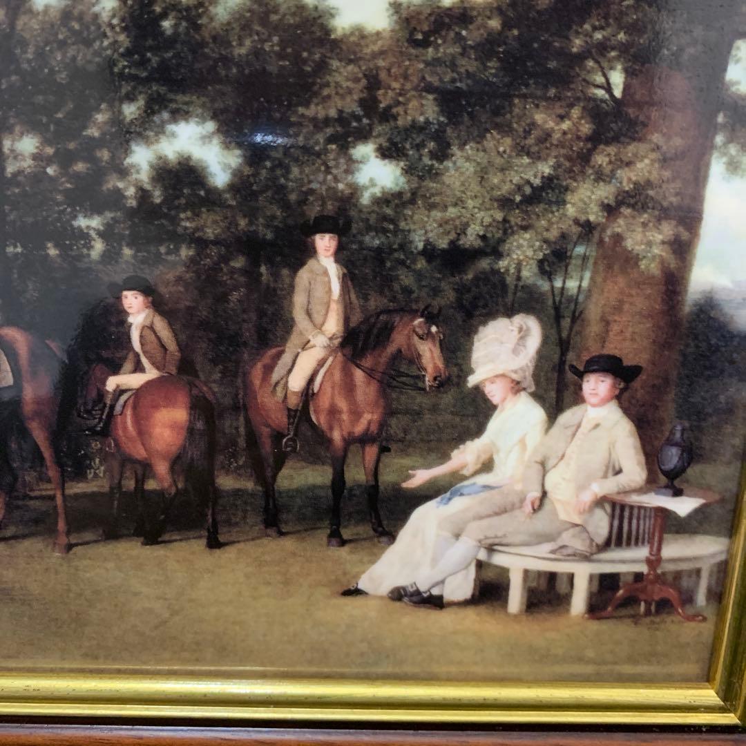 希少　ウェッジウッド ノーブルライン　陶板　ファミリー　プラーク　額