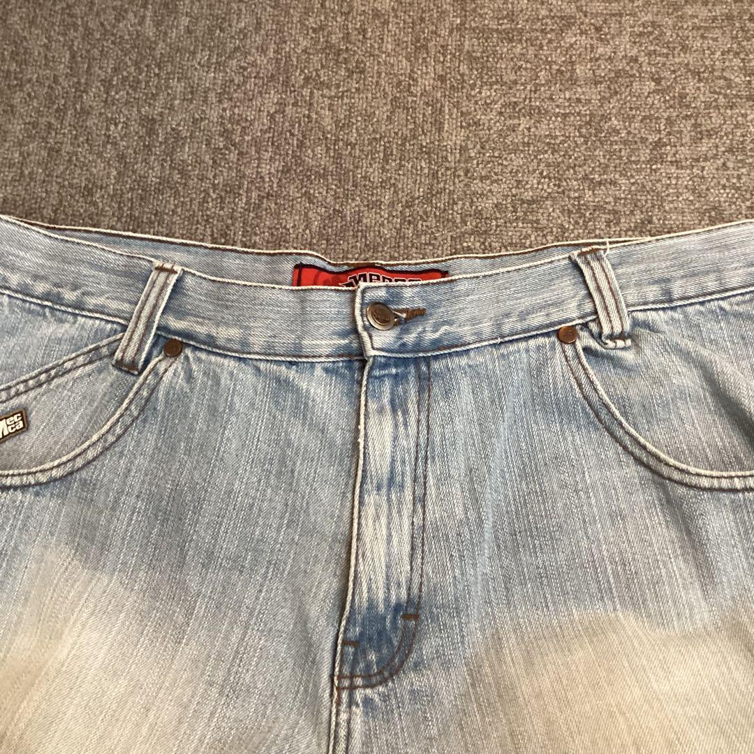 00s 古着 Mecca デニムパンツ ワイド baggy Y2K B系 シティ