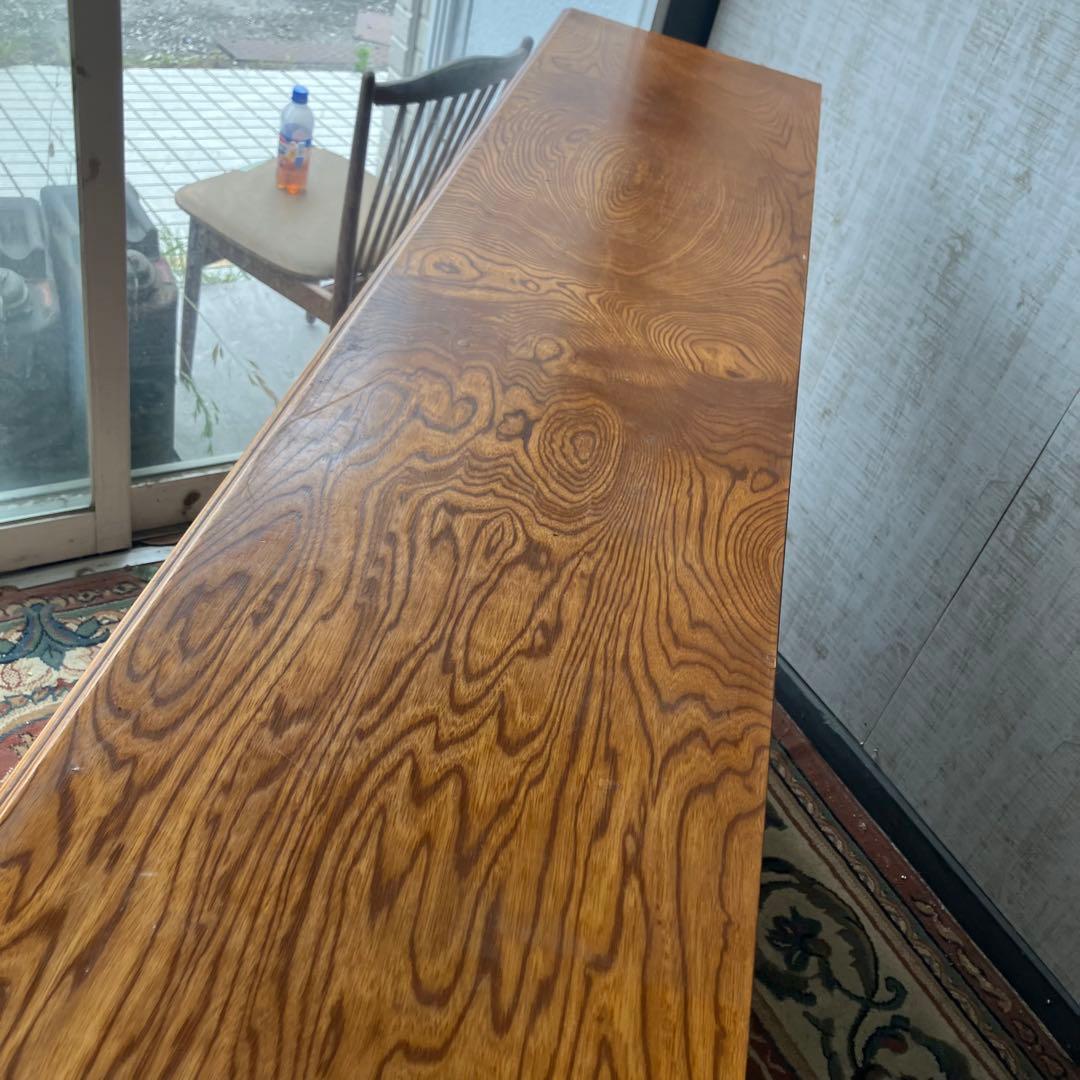 昭和レトロ 旭川家具 さくら工芸 大型 木製サイドボード 飾り棚 古家具 食器棚