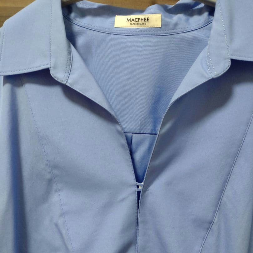 MACPHEE コットンブロード スキッパーシャツ