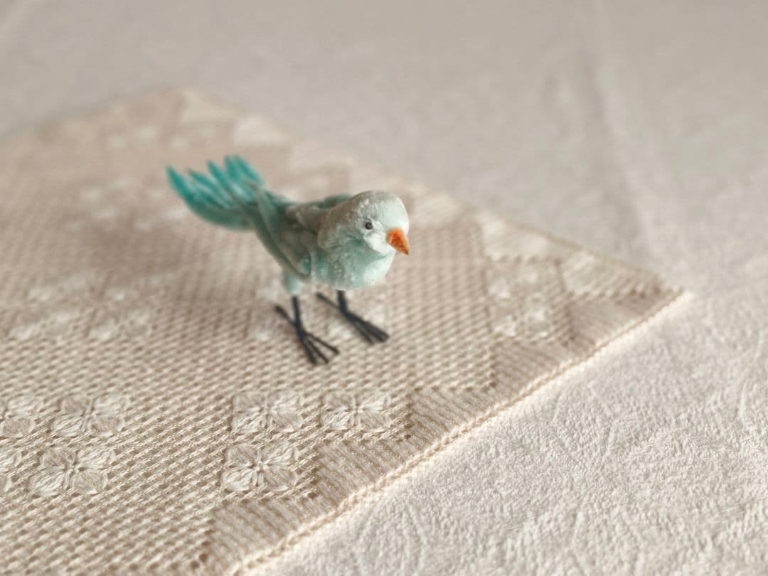 【misen2014さま】vintage ❀ * アイスブルーの 小鳥さん