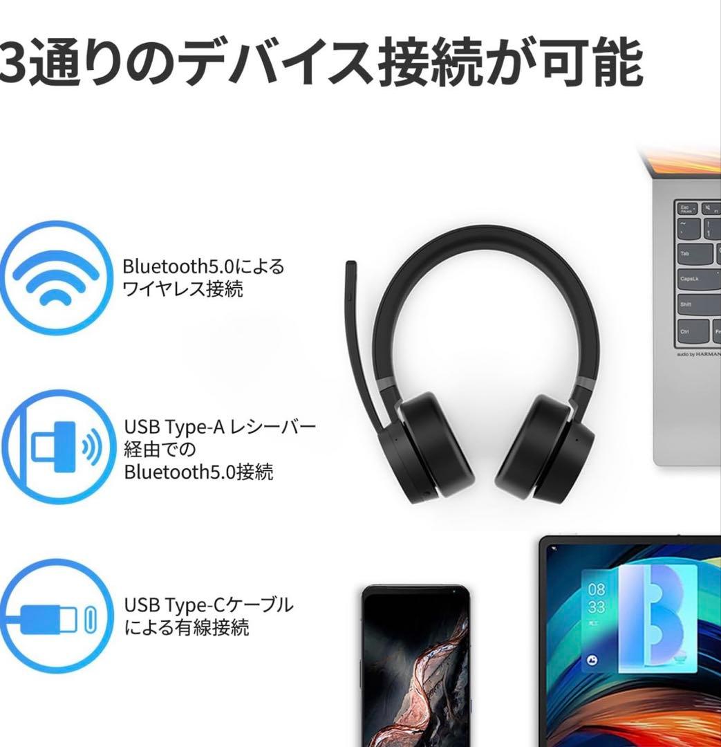 Lenovo Go ワイヤレス アクティブノイズキャンセリング ヘッドセット