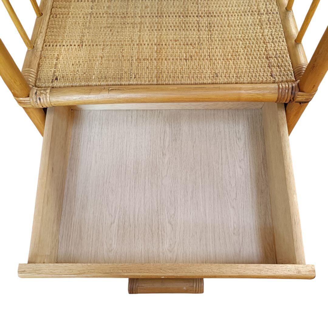 ラタン アーチ型 5段シェルフ 籐家具 昭和レトロ　リメイクシート仕上げ