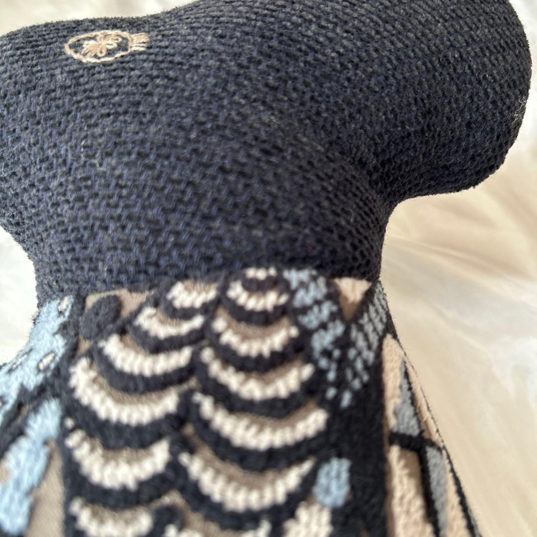 ミナペルホネン うさぎクッション　こうさぎ　symphony ブラック