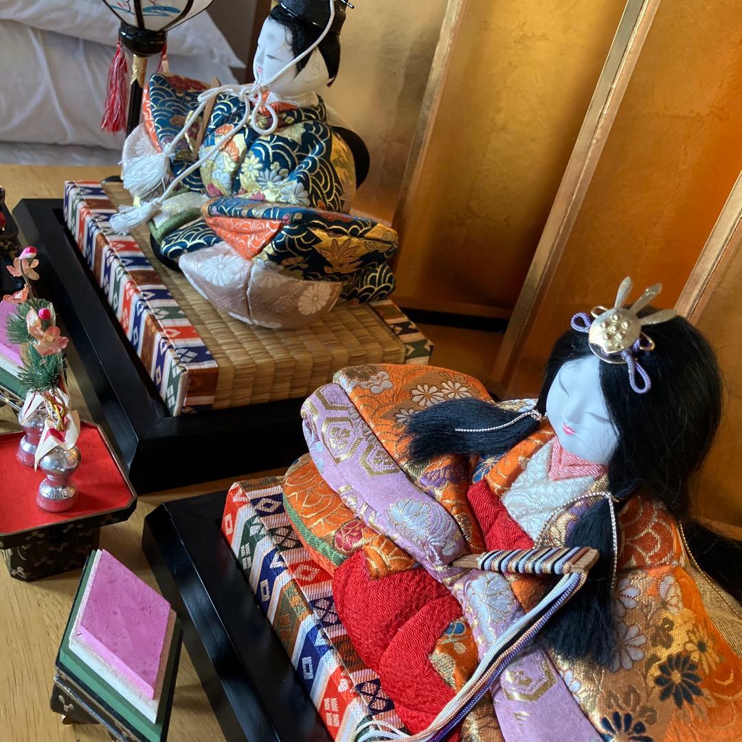 【雛人形】木目込み雛(⁎⁍̴̛ᴗ⁍̴̛⁎)上品なお顔です♪親王飾り