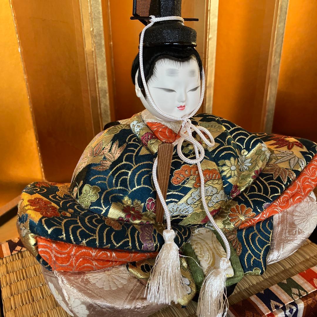 【雛人形】木目込み雛(⁎⁍̴̛ᴗ⁍̴̛⁎)上品なお顔です♪親王飾り